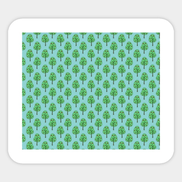 Apple Tree Pattern Sticker by saradaboru